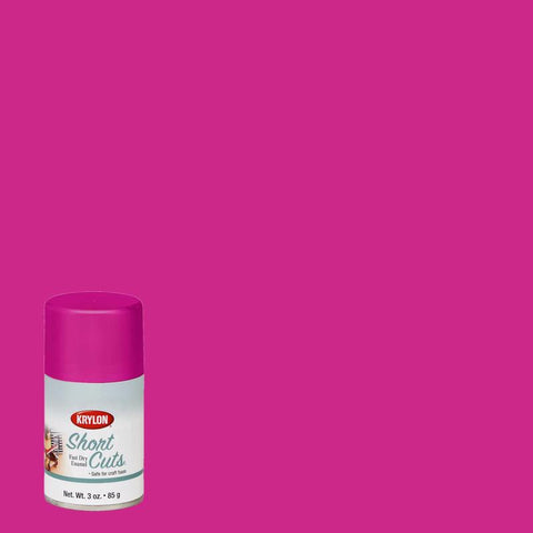 Krylon Short Cuts Gloss Hot Pink Spray Paint 3 oz (Pack of 6)