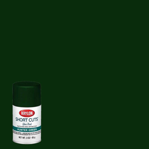 Pintura en aerosol Krylon Short Cuts brillante verde cazador de 3 oz (paquete de 6)