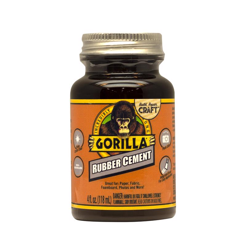 Gorilla Craft High Strength Clear Rubber Cement 4 oz (Pack of 6)