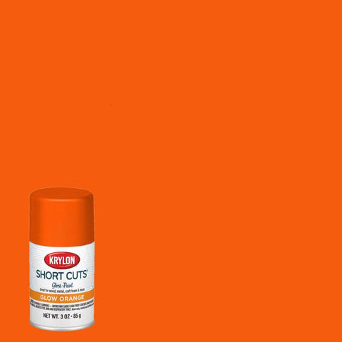 Krylon Short Cuts Gloss Glow Orange Spray Paint 3 oz (Pack of 6)