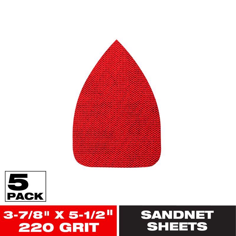 Almohadilla de lijado ultrafina Diablo SandNet de mezcla de cerámica, grano 220, 5-1/2 pulg. de largo x 3-7/8 pulg. de ancho