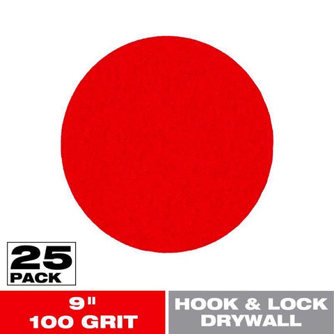 Diablo Hook and Lock 9 in. L X 9 in. W Aluminum Oxide 100 Grit Medium Drywall ROS Disk