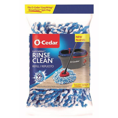 O-Cedar Easy Wring Rinse Clean 2 in. Wet Microfiber Mop Replacement 1 pk (Pack of 4)