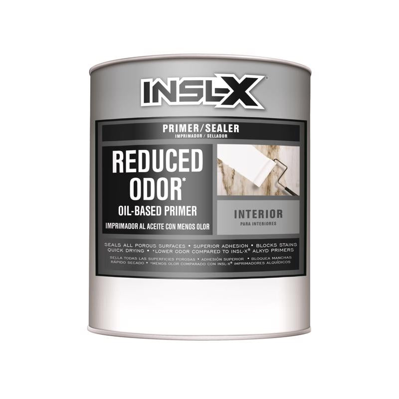 Insl-X Reduced Odor White Flat Oil-Based Alkyd Primer 1 qt (Pack of 4)