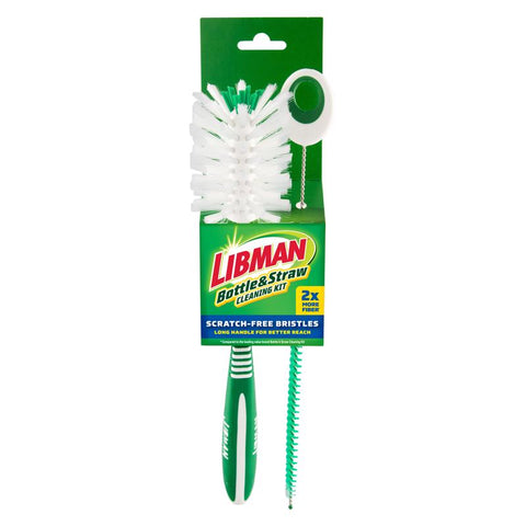 Libman 2.5 in. W Soft Bristle 6 in. Plastic/Rubber Handle Bottle and Straw Brush Set (Pack of 6)