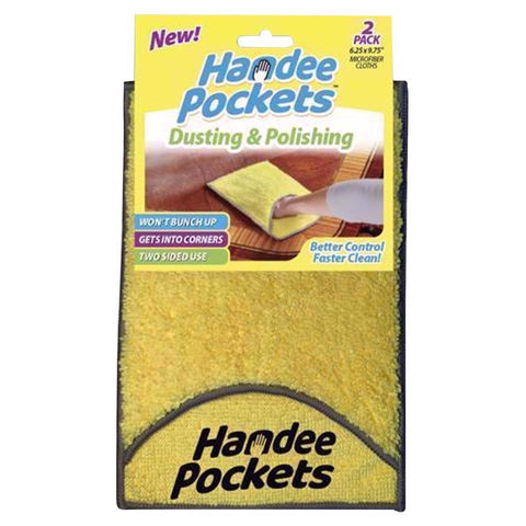Handee Pockets Microfiber Cleaning Cloth 6.25 in. W X 9.75 in. L 2 pk (Pack of 6)