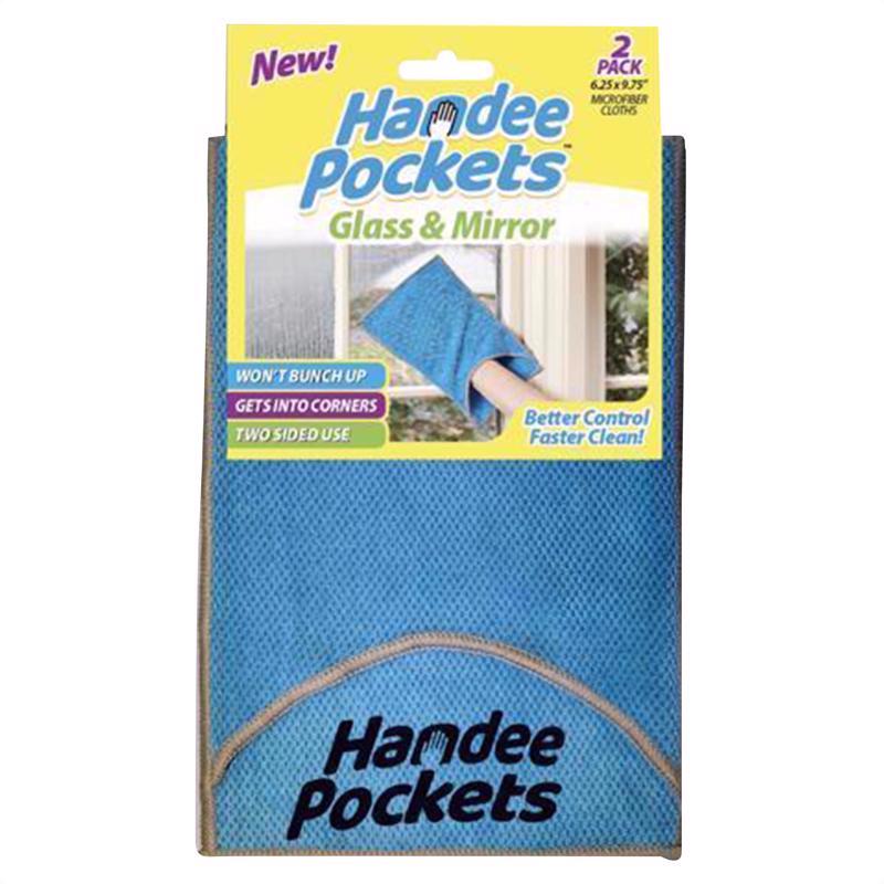 Handee Pockets Microfiber Cleaning Cloth 6.25 in. W X 9.75 in. L 2 pk (Pack of 6)