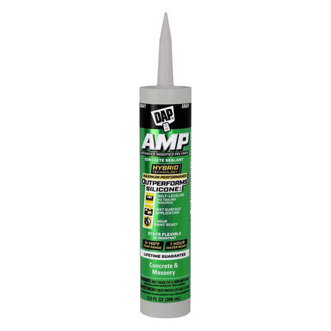 DAP AMP Gray Polymer Advanced Hybrid Self-Leveling Sealant 9 oz (Pack of 12)
