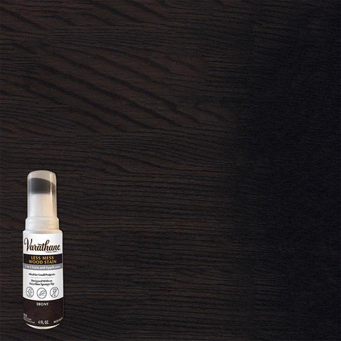 Varathane Less Mess Ebony Water-Based Linseed Oil Emulsion Wood Stain 4 oz (Pack of 4)