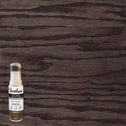 Emulsión de aceite de linaza a base de agua para teñir madera Varathane Less Mess Espresso, 4 oz (paquete de 4)