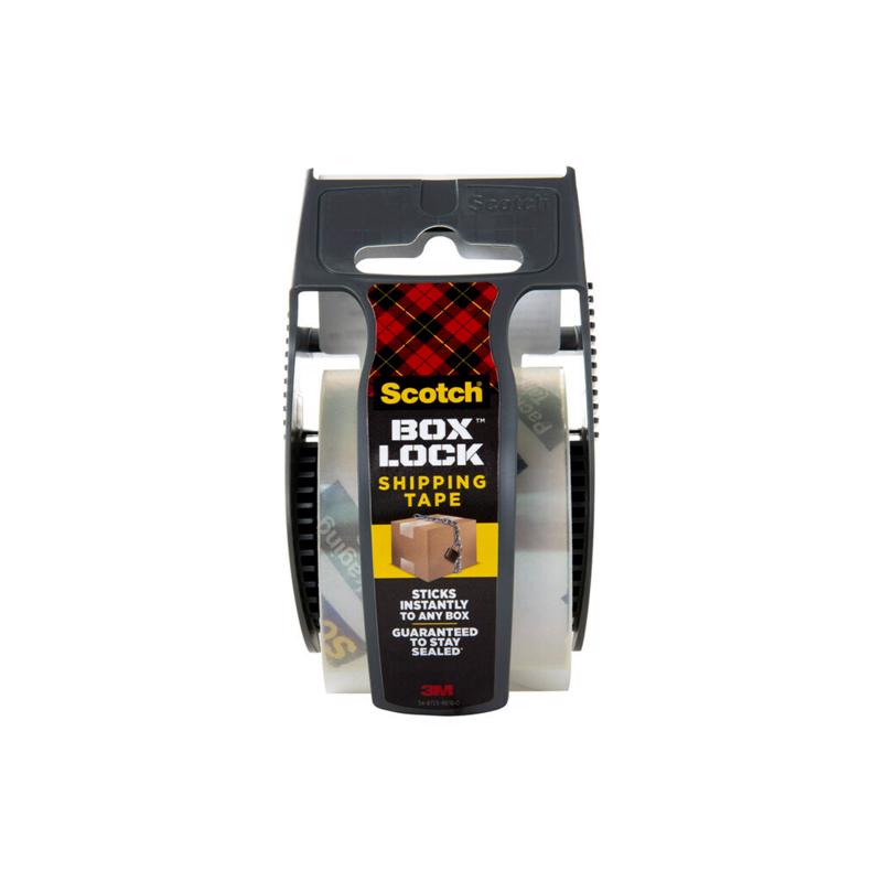 3M Scotch Box Lock 1.88 in. W X 22.2 yd L Shipping Tape with Dispenser (Pack of 6)