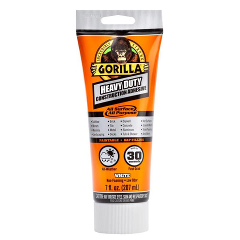 Gorilla All Purpose Construction Adhesive 7 oz (Pack of 6)