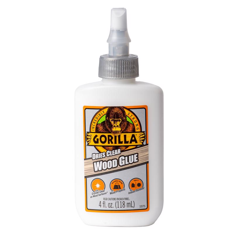 Gorilla High Strength Clear Wood Glue 4 oz (Pack of 6)