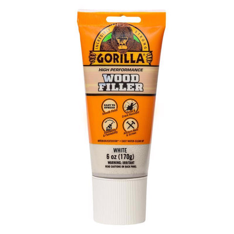 Gorilla White Wood Filler 6 oz (Pack of 6)