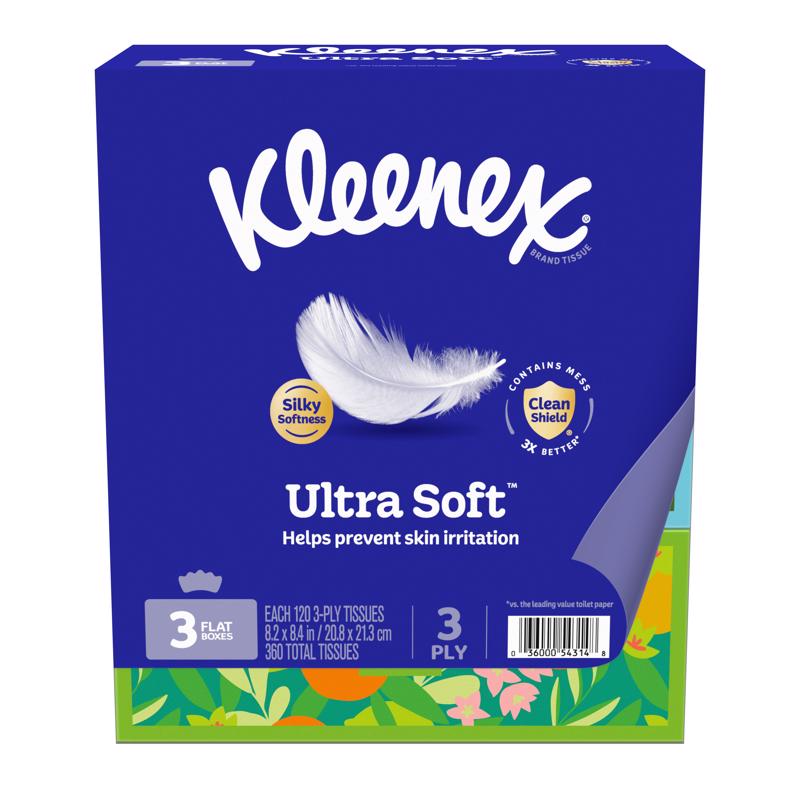 Kleenex Ultra Soft 120 ct Facial Tissue (Pack of 8)