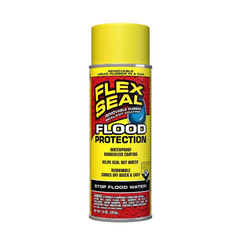 Flex Seal Family of Products Flood Protection Yellow Rubber Spray Sealant 10 oz (Pack of 6)