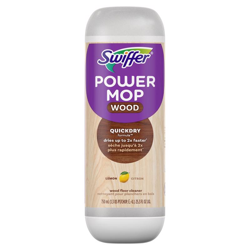Swiffer Power Mop Lemon Scent Wood Cleaner Liquid 25.3 oz (Pack of 6)