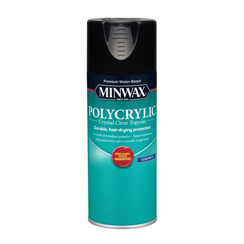 Minwax Polycrylic Matte Clear Water-Based Polycrylic Protective Finish 11-1/2 oz (Pack of 6)