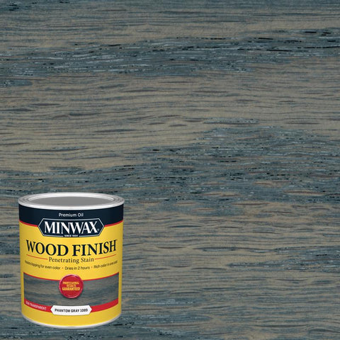 Minwax Wood Finish Semi-Transparent Satin Phantom Gray Oil-Based Penetrating Wood Stain 1 qt (Pack of 4)