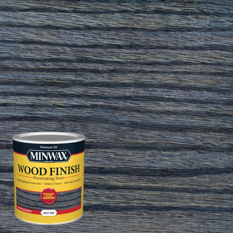 Minwax Wood Finish Semi-Transparent Navy Oil-Based Penetrating Wood Stain 1 qt (Pack of 4)