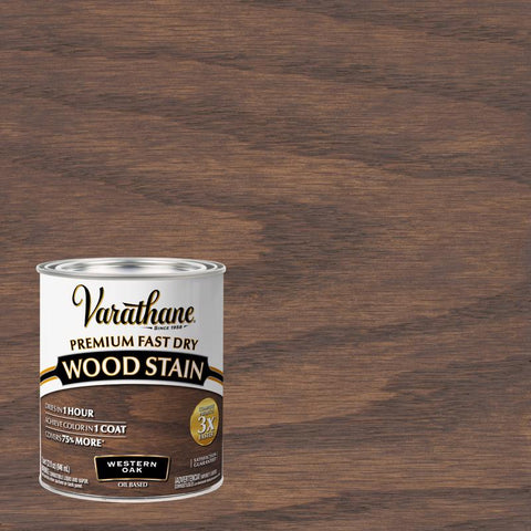 Varathane Western Oak Oil-Based Urethane Modified Alkyd Fast Dry Wood Stain 1 qt (Pack of 2)
