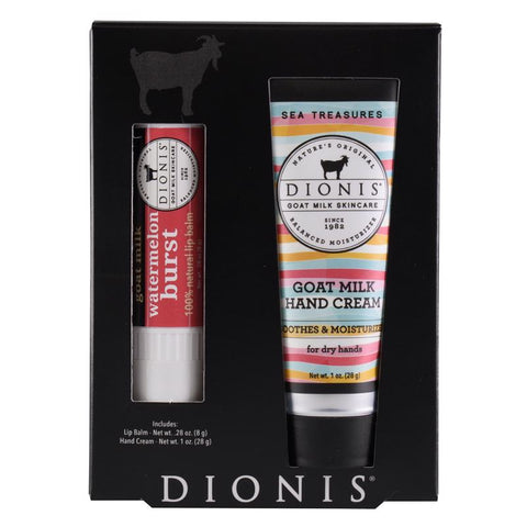 Dionis Goat Milk Skincare Sea Treasures And Watermelon Scent Hand Cream and Lip Balm 1.28 oz 1 pk (Pack of 12)