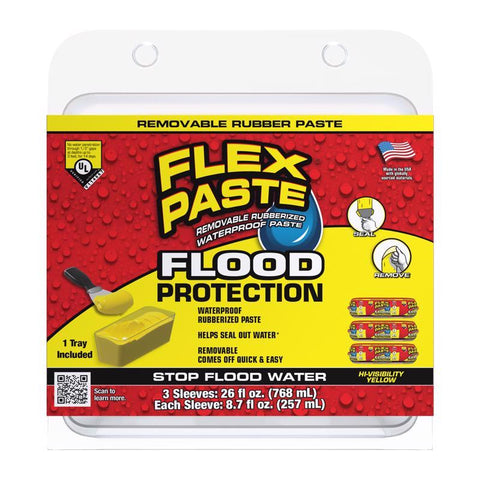 Flex Seal Family of Products Flood Protection Yellow Rubber Coating 26 oz (Pack of 3)