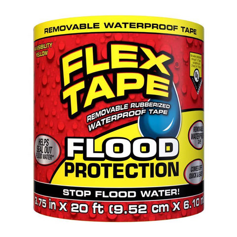 Flex Seal Familia de Productos Protección contra Inundaciones Cinta de Reparación Impermeable Amarilla 3.75 pulg. de An. X 20 pies de L.