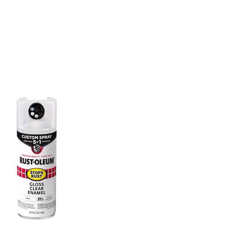 Rust-Oleum Stops Rust Custom Spray 5-in-1 Gloss Clear Spray Paint 12 oz (Pack of 6)