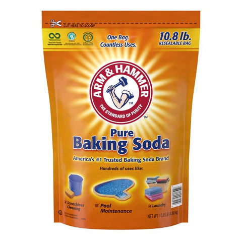 Arm & Hammer No Scent Organic Baking Soda Cleaner Powder 10.8 lb (Pack of 4)