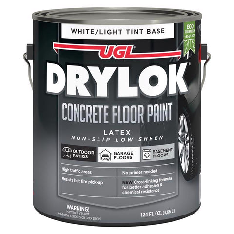 Drylok Flat White Latex-Based Latex Concrete Floor Paint 1 gal (Pack of 2)