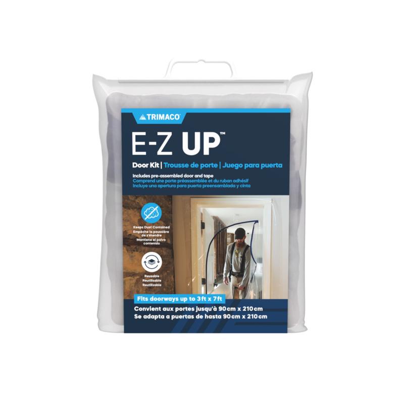 Trimaco E-Z Up 36 in. W X 84 in. L Clear Plastic Dust Barrier Door Kit