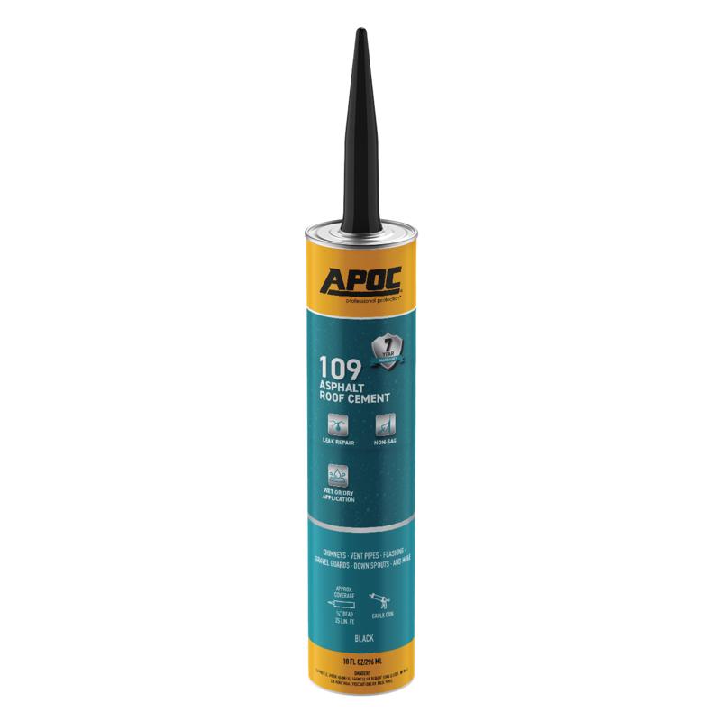 APOC Black Asphalt Roof Cement 10 oz (Pack of 12)