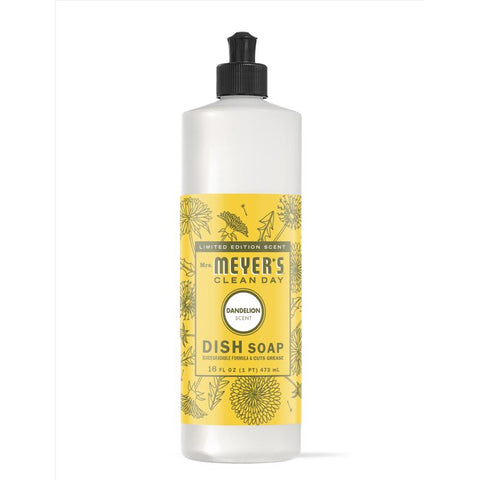 Mrs. Meyer's Clean Day Dandelion Scent Liquid Dish Soap 16 oz 1 pk (Pack of 6)