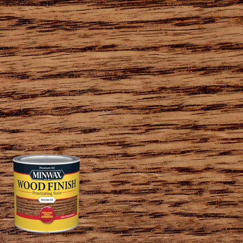 Minwax Wood Finish Semi-Transparent Red Oak Oil-Based Penetrating Wood Stain 1/2 pt (Pack of 4)