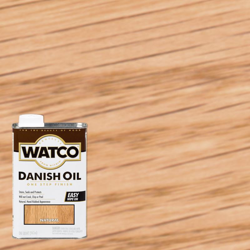 WATCO Transparent Natural Oil-Based Danish Oil 1 qt (Pack of 4)