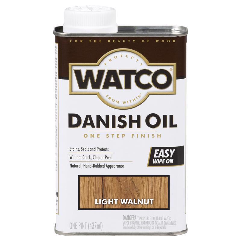 WATCO Transparent Light Walnut Oil-Based Danish Oil 1 pt (Pack of 6)