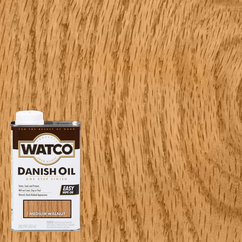 WATCO Transparent Medium Walnut Oil-Based Danish Oil 1 pt (Pack of 6)