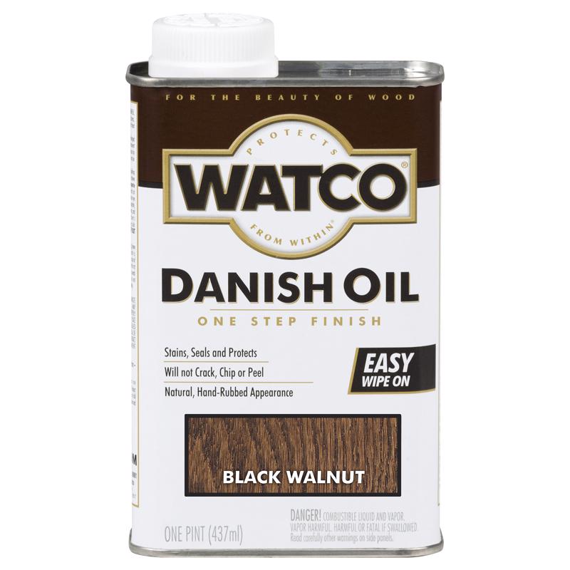 WATCO Transparent Black Walnut Oil-Based Danish Oil 1 pt (Pack of 6)