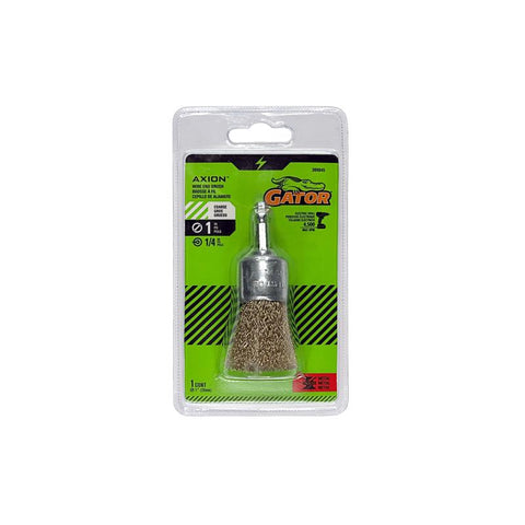 Gator 1 in. Coarse Crimped End Brush Brass Coated Steel 4500 rpm 1 pc