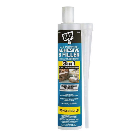 DAP High Strength Light Gray Adhesive Filler 8.6 oz (Pack of 6)