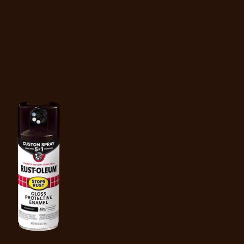 Rust-Oleum Stops Rust 5-in-1 Indoor and Outdoor Gloss Dark Walnut Oil-Based Oil Modified Alkyd Prote (Pack of 6)