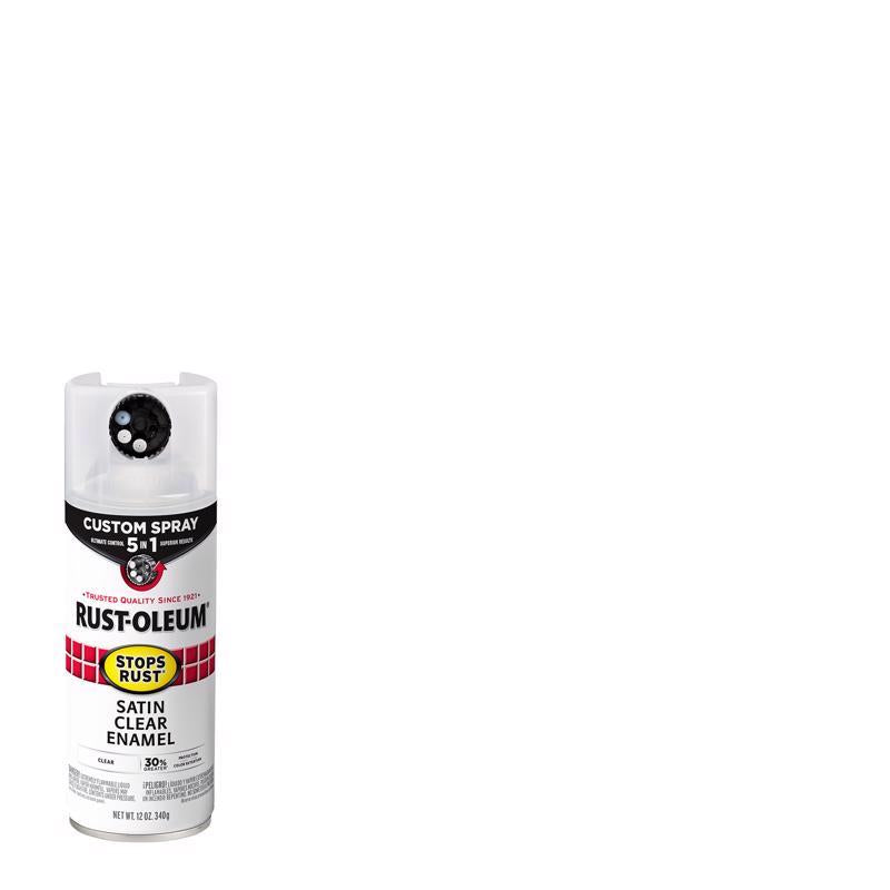 Rust-Oleum Stops Rust 5-in-1 Indoor and Outdoor Satin Crystal Clear Oil-Based Protective Enamel 12 o (Pack of 6)