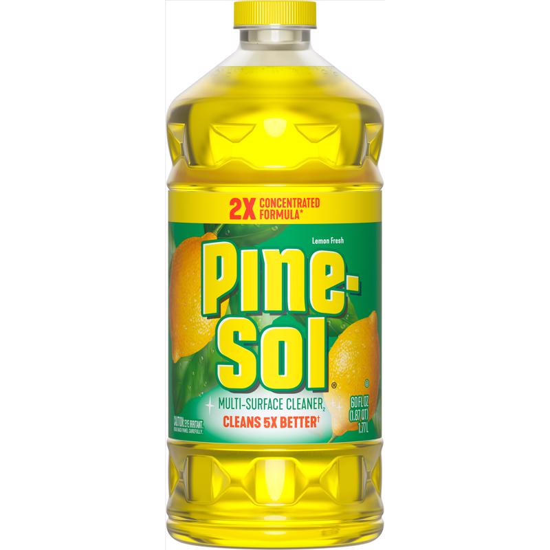 Pine-Sol Lemon Scent Concentrated Multi-Surface Cleaner Liquid 60 fl. oz. (Pack of 6)