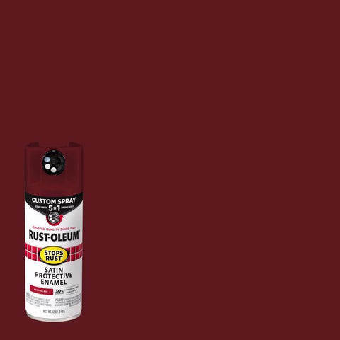 Rust-Oleum Stops Rust Indoor and Outdoor Satin Red Oil Modified Alkyd Spray Paint 12 oz (Pack of 6)