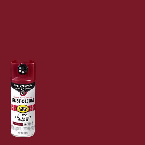 Rust-Oleum Stops Rust Indoor and Outdoor Gloss Burgundy Oil Modified Alkyd Spray Paint 12 oz (Pack of 6)