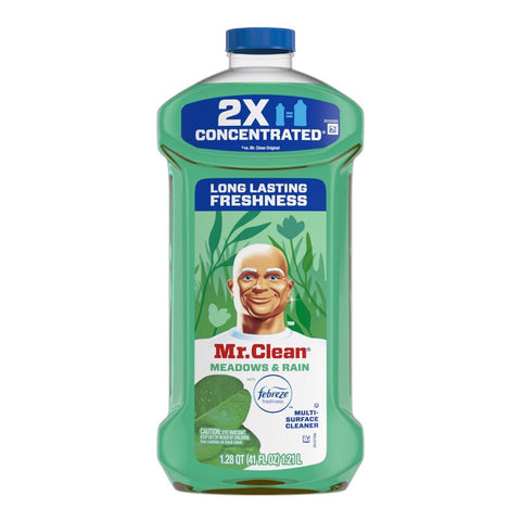 Mr. Clean Meadows and Rain Scent Concentrated Multi-Surface Cleaner Liquid 41 oz (Pack of 4)