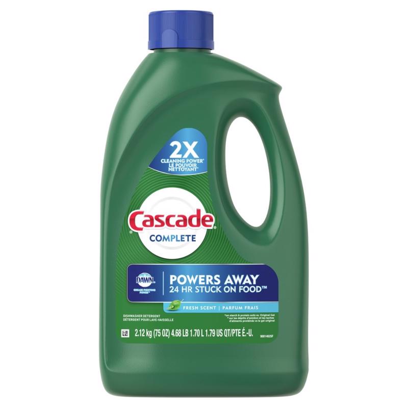 Cascade Fresh Scent Gel Dishwasher Detergent 75 oz 1 pk (Pack of 6)
