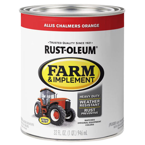 Rust-Oleum Indoor and Outdoor Gloss Allis Chalmers Orange Oil-Based Oil Modified Alkyd Farm & Implem (Pack of 2)