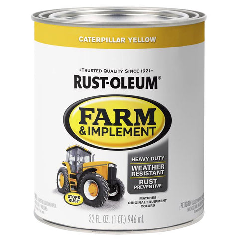 Rust-Oleum Indoor and Outdoor Gloss Caterpillar Yellow Oil-Based Oil Modified Alkyd Farm & Implement (Pack of 2)